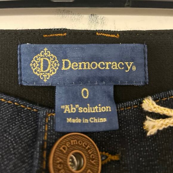 DEMOCRACY NWT Sky Rise Absolution Wide Leg Cargo Dark Indigo Wash Jeans Size 0 - Picture 11 of 14